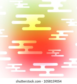 Light Green, Red vector natural elegant pattern. Creative illustration in blurred style with doodles and Zen tangles. A completely new design for your business.