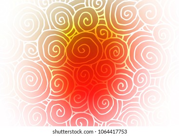 Light Green, Red vector natural elegant background. Doodles on blurred abstract background with gradient. The textured pattern can be used for website.