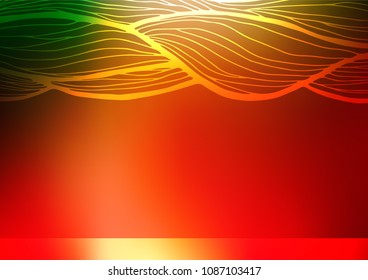 Light Green, Red vector natural elegant template. An elegant bright illustration with lines in Natural style. The doodle design can be used for your web site.