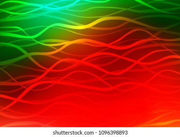 Light Green, Red vector natural abstract template. Modern geometrical abstract illustration with doodles. The pattern can be used for coloring books and pages for kids.