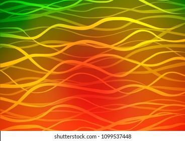 Light Green, Red vector natural abstract template. Decorative shining illustration with doodles on abstract template. The template can be used as a background for cell phones.