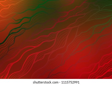 Light Green, Red vector natural elegant background. Decorative shining illustration with doodles on abstract template. The template can be used as a background for cell phones.