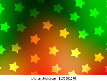 Light Green, Red vector natural abstract background. Decorative shining illustration with doodles on abstract template. The pattern can be used for wallpapers and coloring books.