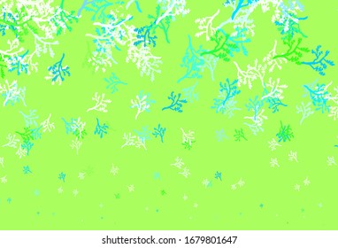 Color verde claro, rojo vectorial fondo natural con ramas. Una elegante ilustración brillante con hojas y ramas. Patrón texturizado para sitios web, banners.