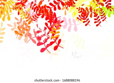 Color verde claro, Rectorial rojo natural con hojas. Ilustración decorativa con doodles en plantilla abstracta. Diseño elegante para su libro de marca.