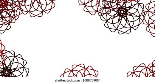 Light Green, Red vector natural layout with flowers. Gradient colorful abstract flowers on simple background. Brand new business design.
