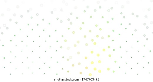 Light green, red vector natural artwork with flowers. Colorful flowers in natural style on simple background. Pattern for website designs.