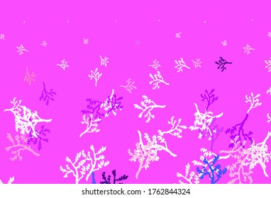 Light Green, Red vector natural background with branches. Decorative design in Indian style on white background. The best design for your business.