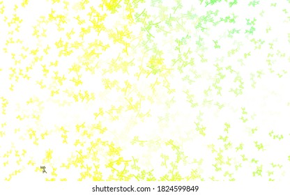 Light Green, Red vector natural background with branches. Leaves and branches with gradient on white background. The best design for your business.