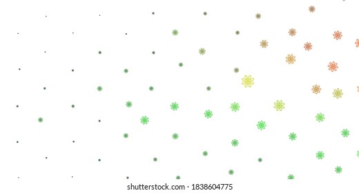 Green claro, Red vectorial, diseño natural con flores. Ilustración con flores coloridas abstractas con gradiente. Nuevo diseño de negocio.