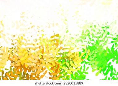 Light Green, Red vector natural background with leaves. New colorful illustration in doodle style with leaves. The best design for your business.