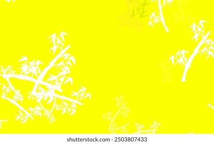 Light Green, Red vector natural backdrop with branches. Abstract illustration with leaves, branches in doodles style. New template for your design.