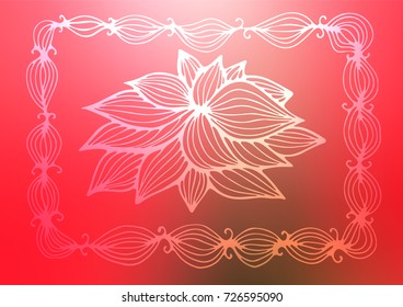 Light Green, Red vector natural elegant texture. Modern geometrical abstract illustration with doodles. Hand painted design for web, leaflet, textile.