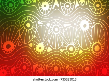 Light Green, Red vector natural abstract background. Geometric doodle illustration in Origami style with gradient. A new texture for your design.