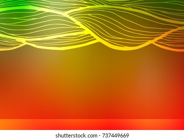 Light Green, Red vector natural elegant texture. Colorful illustration in abstract style with doodles and Zen tangles. The textured pattern can be used for website.