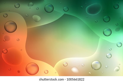 Light Green, Red vector pattern with lamp shapes. Creative geometric illustration in memphis style with gradient. Textured wave pattern for backgrounds.