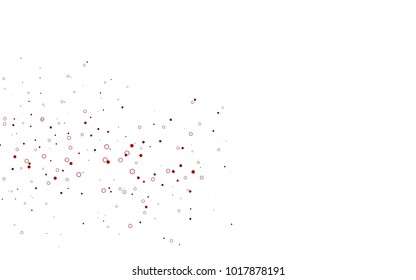 Light Green, Red vector  pattern with spheres. Glitter abstract illustration with blurred drops of rain. New design for ad, poster, banner of your website.