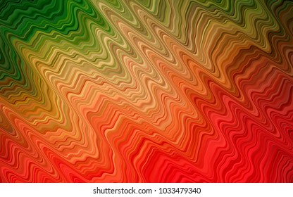 Light Green, Red vector pattern with liquid shapes. Colorful illustration in abstract marble style with gradient. Marble style for your business design.