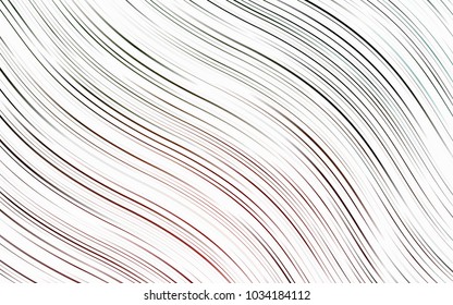 Light Green, Red vector pattern with curved circles. Brand-new colored illustration in marble style with gradient. A completely new template for your business design.