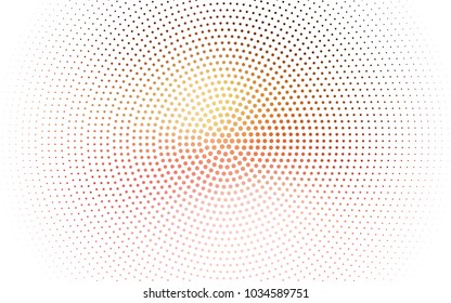 Light Green, Red vector pattern of geometric circle shapes. Colorful mosaic banner. Geometric background with colored disks.