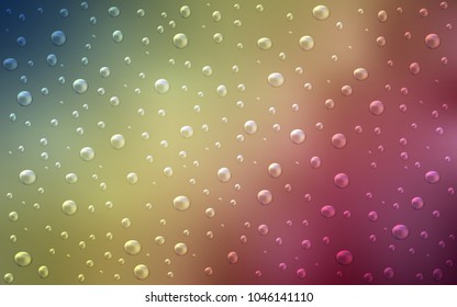 Light Green, Red vector pattern with spheres. Abstract illustration with colored bubbles in nature style. Beautiful design for your business natural advert.