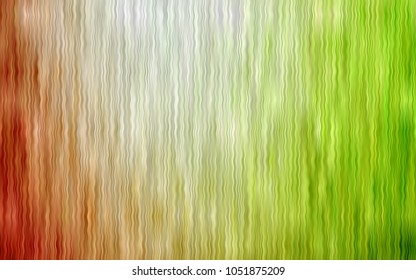 Light Green, Red vector pattern with lamp shapes. Shining illustration, which consist of blurred lines, circles. The best blurred design for your business.