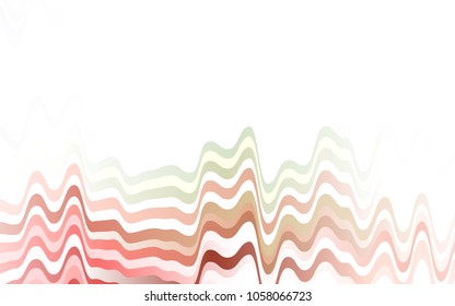 Light Green, Red vector pattern with bubble shapes. Modern gradient abstract illustration with bandy lines. New composition for your brand book.