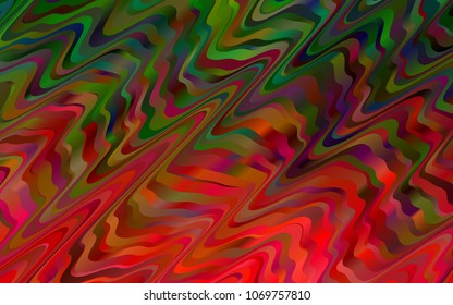 Light Green, Red vector pattern with liquid shapes. A completely new color illustration in marble style. The best blurred design for your business.