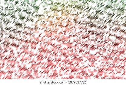 Light Green, Red vector pattern with narrow lines. Modern geometrical abstract illustration with staves. The pattern can be used for websites.