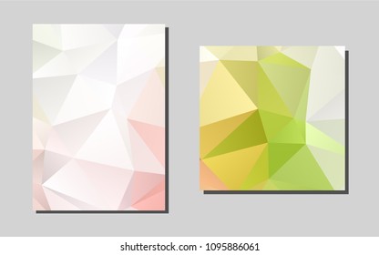 Light Green, Red vector pattern for posters. Web interface on abstract background with colorful gradient. Pattern for ads, leaflets, labels of your business.