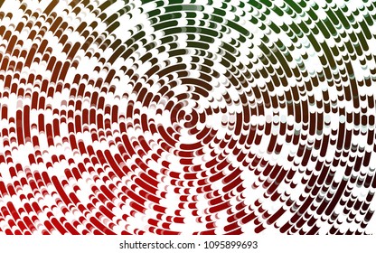Light Green, Red vector pattern with bubble shapes. Shining illustration, which consist of blurred lines, circles. A completely new template for your business design.