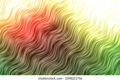 Light Green, Red vector pattern with lines, ovals. A completely new color illustration in marble style. Marble design for your web site.