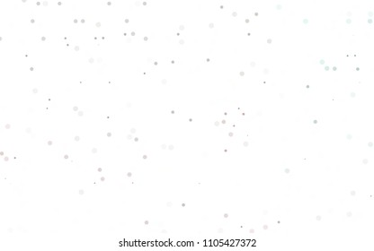 Light Green, Red vector  pattern with spheres. Beautiful colored illustration with blurred circles in nature style. Completely new template for your brand book.