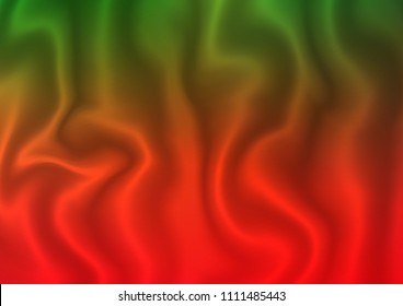 Light Green, Red vector pattern with bent ribbons. A sample with blurred bubble shapes. A new texture for your  ad, booklets, leaflets.