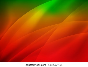 Light Green, Red vector pattern with narrow lines. Blurred decorative design in simple style with lines. The template can be used as a background.