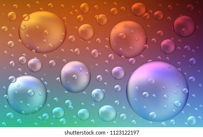 Light Green, Red vector pattern with spheres. Illustration with set of shining colorful abstract circles. The pattern can be used for ads, leaflets of liquid.