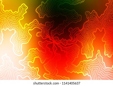 Light Green, Red vector pattern with bubble shapes. Colorful abstract illustration with gradient lines. New composition for your brand book.
