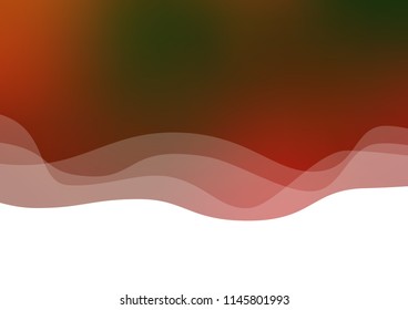 Light Green, Red vector pattern with bent ribbons. An elegant bright illustration with gradient. Brand new design for your ads, poster, banner.