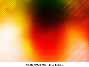 Light Green, Red vector pattern with narrow lines. Lines on blurred abstract background with gradient. The pattern can be used for busines ad, booklets, leaflets