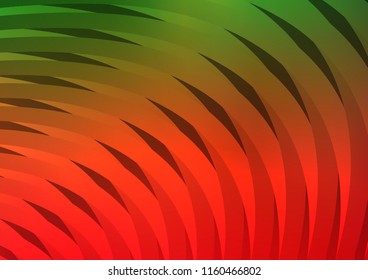 Light Green, Red vector pattern with narrow lines. Decorative shining illustration with lines on abstract template. The pattern can be used for busines ad, booklets, leaflets