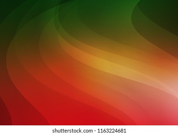 Light Green, Red vector pattern with narrow lines. Glitter abstract illustration with colored sticks. The pattern can be used for websites.