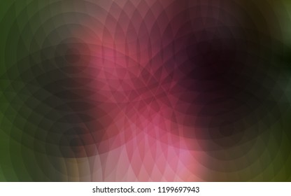 Light Green, Red vector pattern with spheres. Blurred decorative design in abstract style with bubbles. Beautiful design for your business advert.