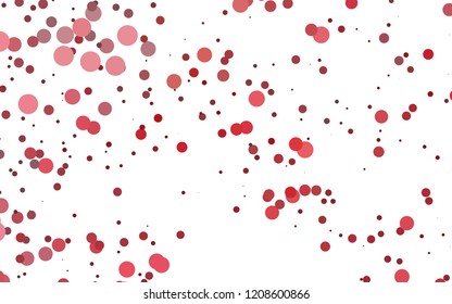 Light Green, Red vector pattern with spheres. Illustration with set of shining colorful abstract circles. Design for business adverts.