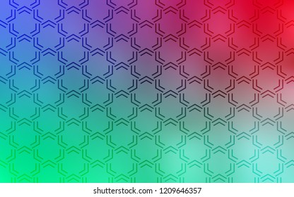 Light Green, Red vector pattern with sharp lines. Decorative shining illustration with lines on abstract template. Smart design for your business advert.