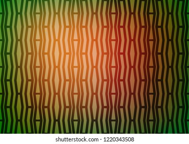 Light Green, Red vector pattern with narrow lines. Decorative shining illustration with lines on abstract template. Best design for your ad, poster, banner.