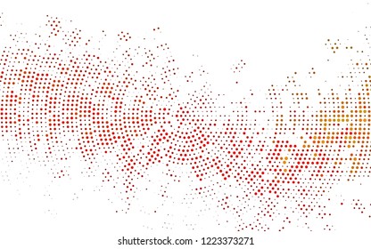 Light Green, Red vector pattern with spheres. Abstract illustration with colored bubbles in nature style. Pattern of water, rain drops.