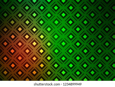 Light Green, Red vector pattern with lines, rectangles. Shining colorful illustration with lines, rectangles. Pattern for websites, landing pages.