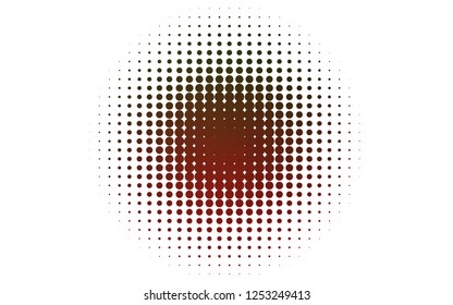 Light Green, Red vector pattern with spheres. Glitter abstract illustration with blurred drops of rain. Design for posters, banners.