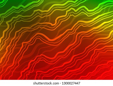 Light Green, Red vector pattern with bubble shapes. Shining crooked illustration in marble style. Pattern for your business design.