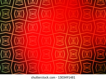 Light Green, Red vector pattern with narrow lines. Shining illustration with lines on abstract template. Pattern for ads, posters, banners.